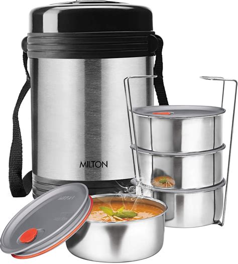 stainless steel tiffin box amazon|insulated tiffin box stainless steel.